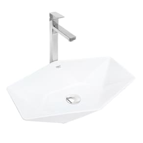 Kit Cuba Pia Louça Cerâmica Banheiro C/Torn E Vál Cromada 93