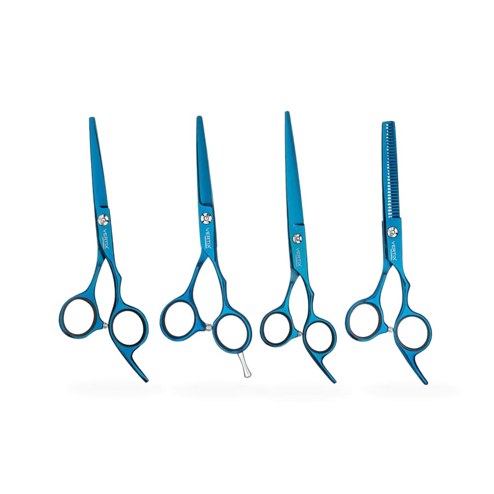 Kit Tesouras Blue Titanium - Vertix