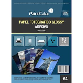 Papel Fotográfico Glossy Adesivo 115g A4 20 Folhas