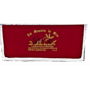 Toalha Forro De Decoração Para Santa Ceia Bordô 150X170Cm