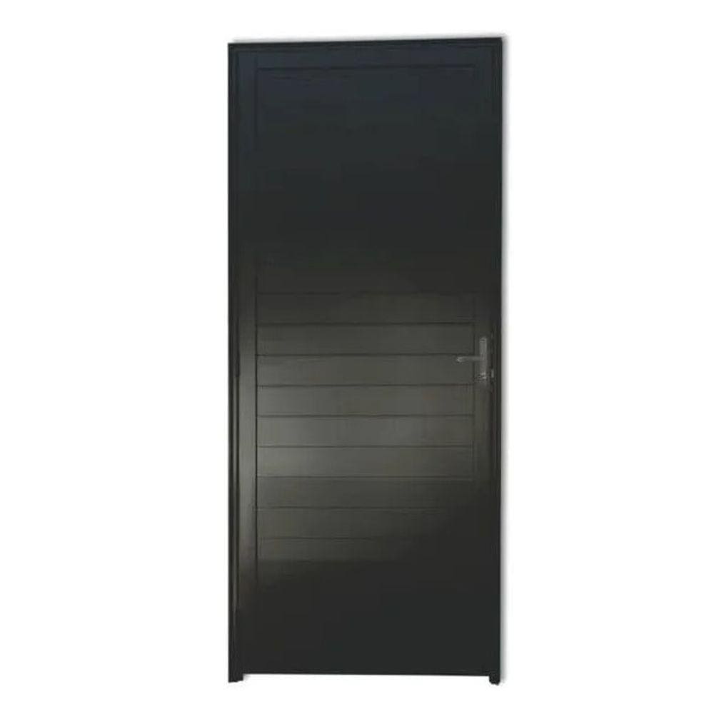 Porta Lambril s/Puxador 210x90 L/Esq. - Alumínio Preto - Linha 25