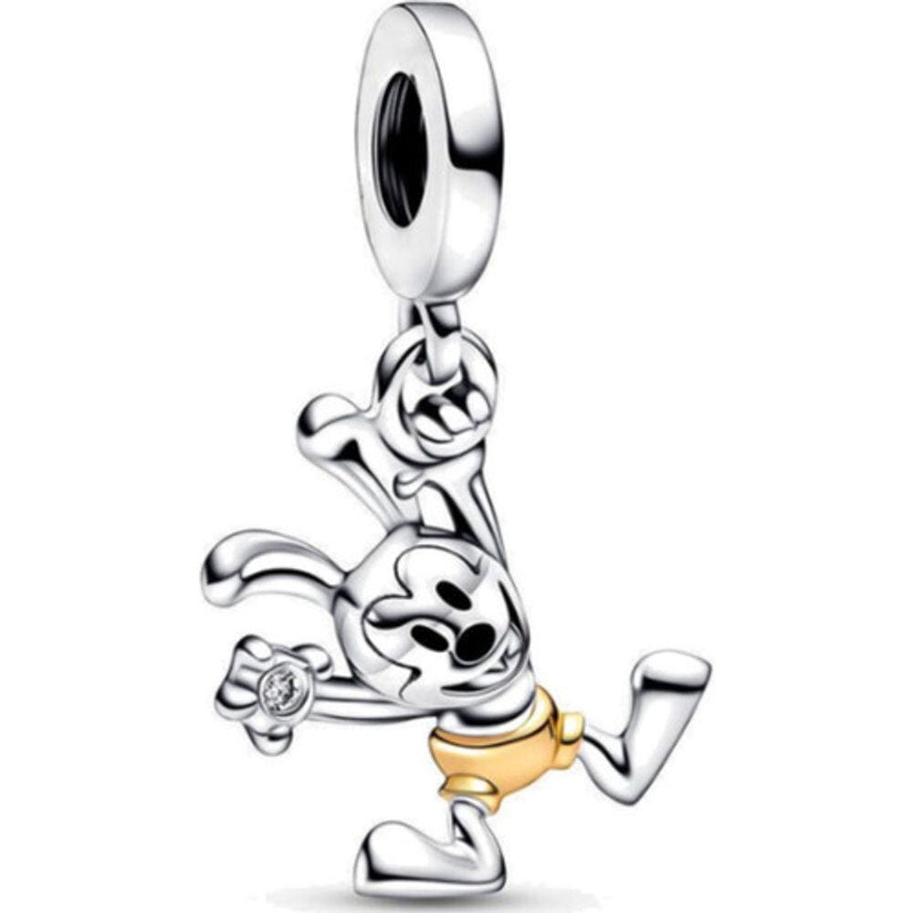 Berloque Pingente Charms Mickey Mouse Clássico Prata 925