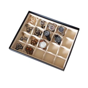 Organizador Para Joias Em Veludo 42x32 Bege Pa-02av Ideal Pack