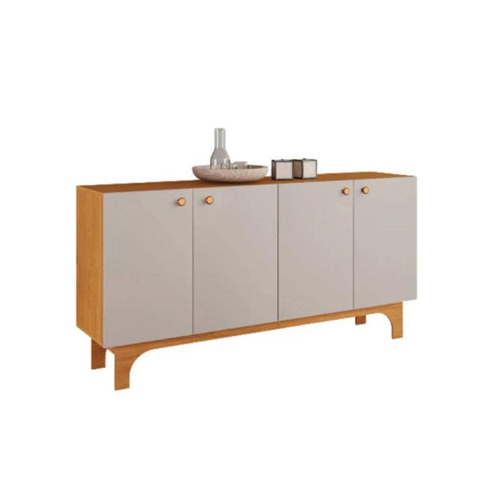Buffet Delícia 4 Portas Lisas Pés MDF Usinados JCM Movelaria