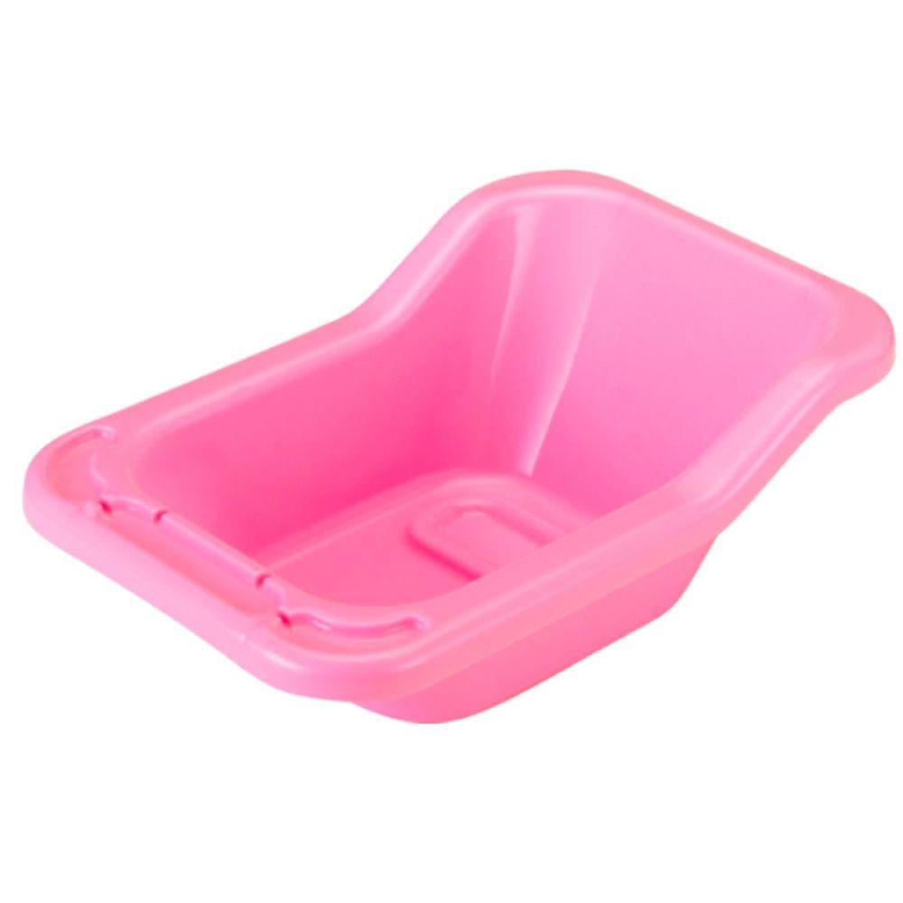 Banheira Boneca Bebe Reborn Acessórios Hora Do Banho Rosa