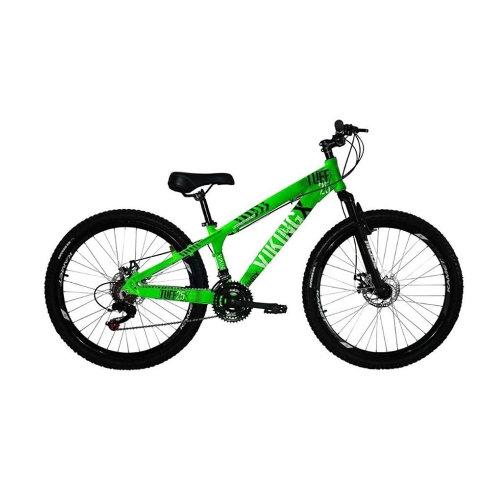 Bicicleta Viking x Tuff25/30 Aro 26 Freio Disco 21V Cambios Importados Verde Neon