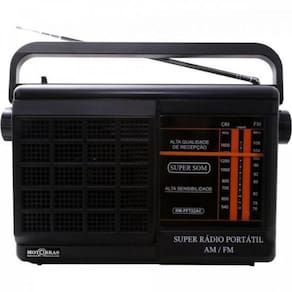 Rádio Portátil Motobras Rm-pft22ac 2 Faixas Preto