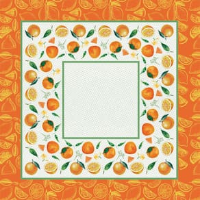 Toalha de Cha Lepper 1,00 x 1,00 Laranjas II