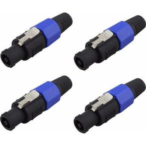 Kit 4 Conector Speakon Macho Linha 4 Vias 18131 Tblack