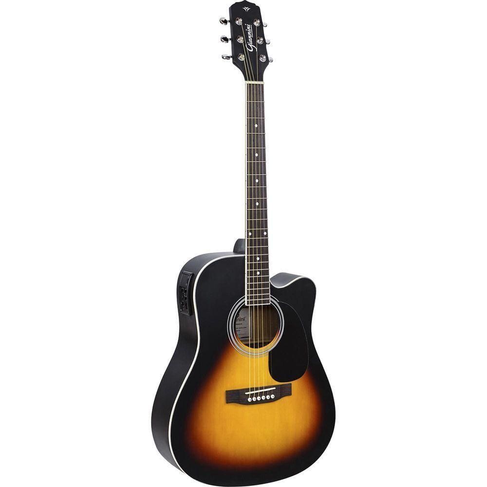 Violão Giannini Gdc1 Ceq Eletroacústico Aço Vintage Sunburst Satin