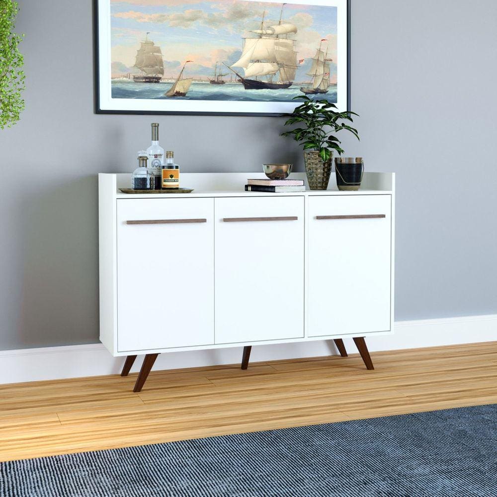 Aparador Buffet para Sala de Estar 3 Portas Branco