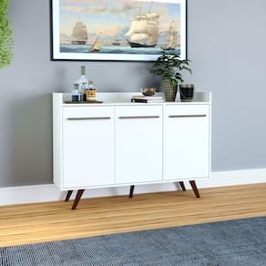 Aparador Buffet para Sala de Estar 3 Portas Branco
