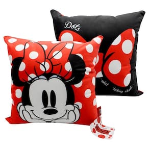 Almofada Minnie Poa Quadrada Aveludada 40x40 Oficial Disney