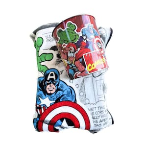 Kit Balde+Manta Marvel Comics Vingadores Avengers Quadrinhos