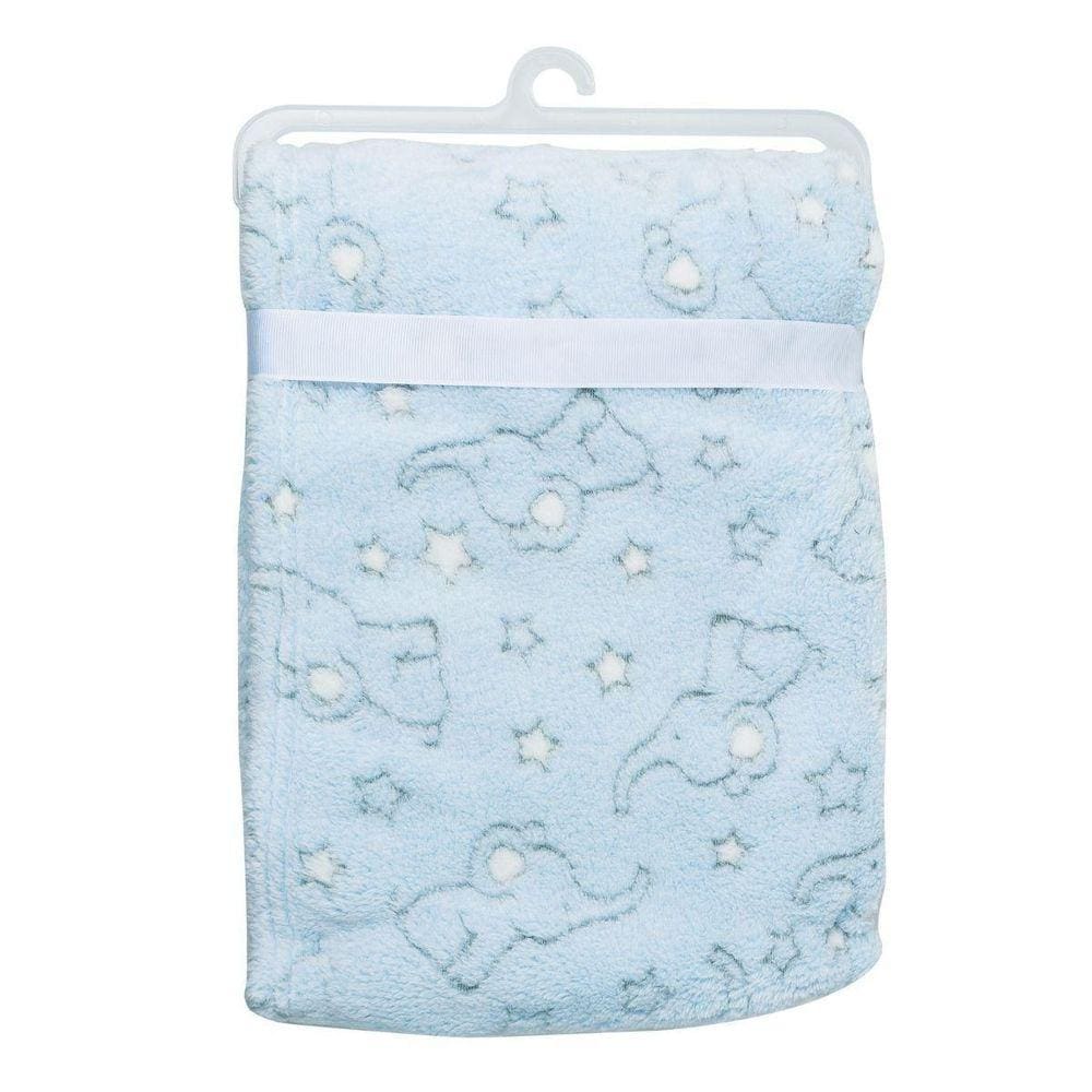 Cobertor Infantil Elefante Azul Clingo