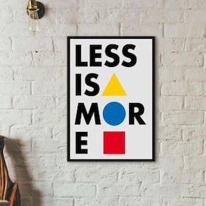 Quadro Decorativo Less Is More 24X18Cm