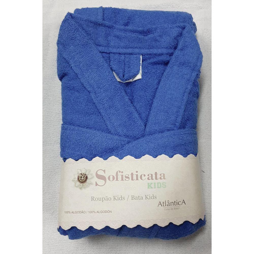 Roupão Felpudo Infantil Sofisticata Atlântica Tamanho 8 Azul