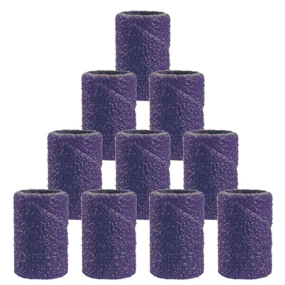 Kit 10 Tubos De Lixa 6.4Mm Grão 240 Roxo Para Micro Retífica