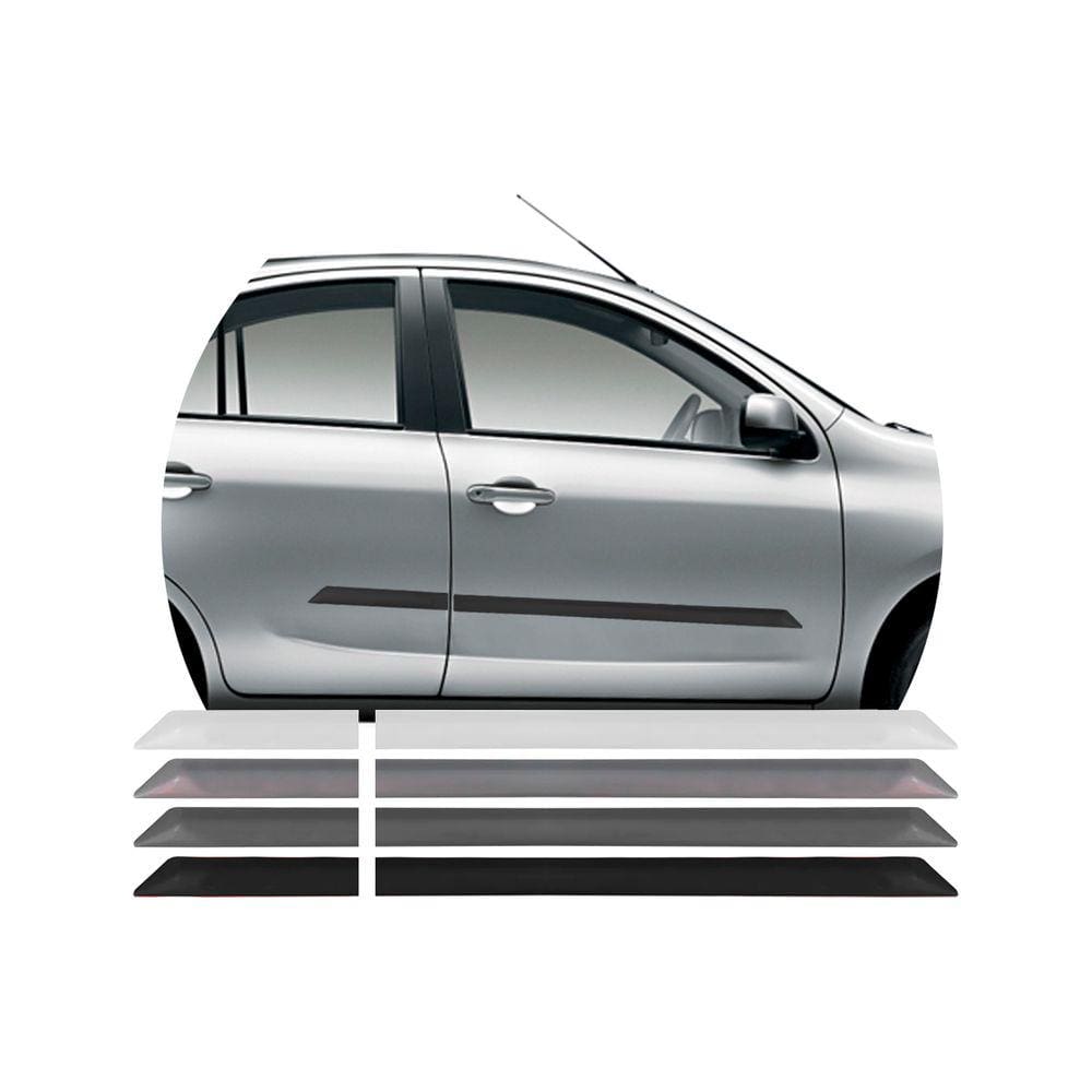 Jogo Friso Lateral Pintado Nissan March 2014 2015 2016 2018 2019 2020 2021