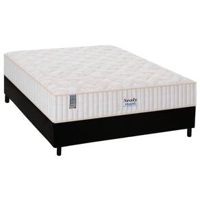 Cama Box Casal: Colchão Molas Plumatex MasterPocket Ensacadas Miami + Base CRC Courano Black(138x188)