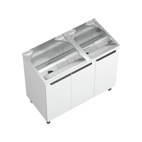 Kit Lavanderia Duplo com Balcao Branco - 114 Litros Branco