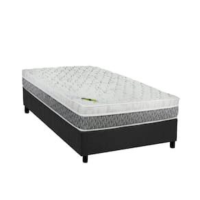 Cama Box Solteiro: Colchão Molas Ensacadas Luckspuma MasterPocket Aspen + Base CRC Suede Gray(88x188)