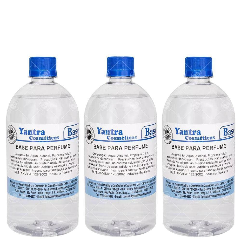 Kit 3 Base Pronta Para Perfume Yantra 1 Litros