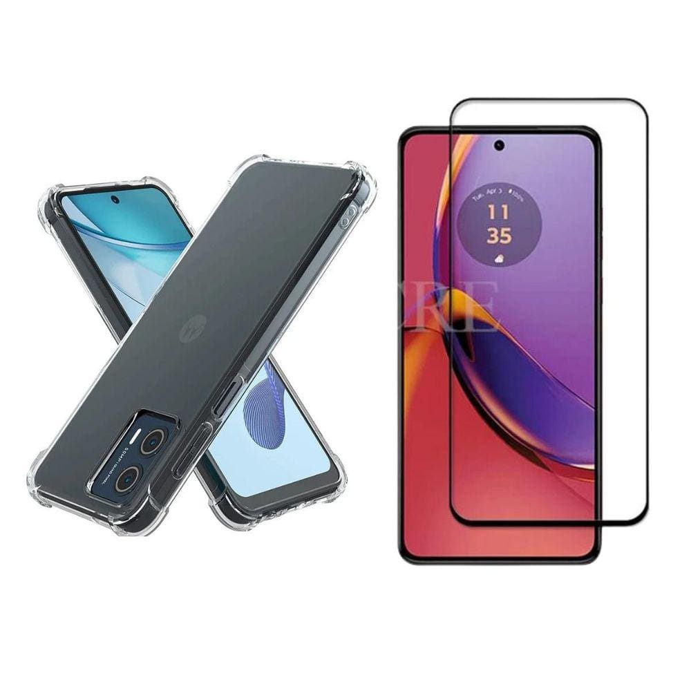 Capa Capinha + Pelicula 3D Para Motorola Moto G04-Armyshield