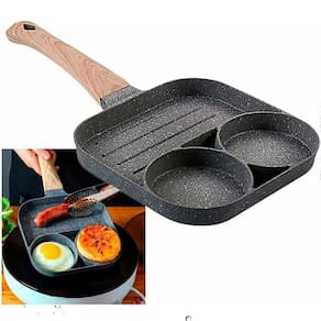 Frigideira Antiaderente 3 Em 1 Para Ovos Carnes E Hambúrguer