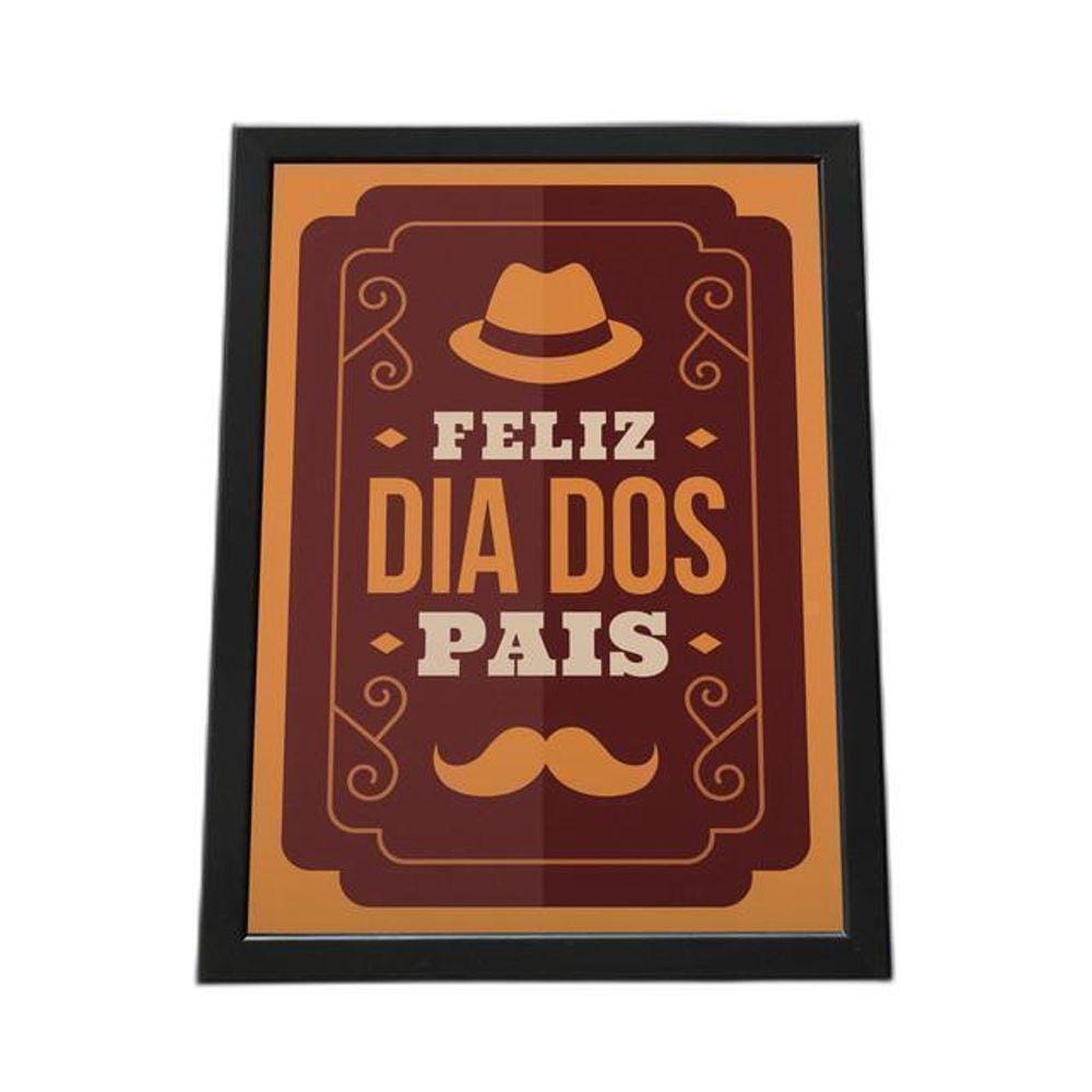 Quadro Com Moldura Feliz Dia Dos Pais 2023