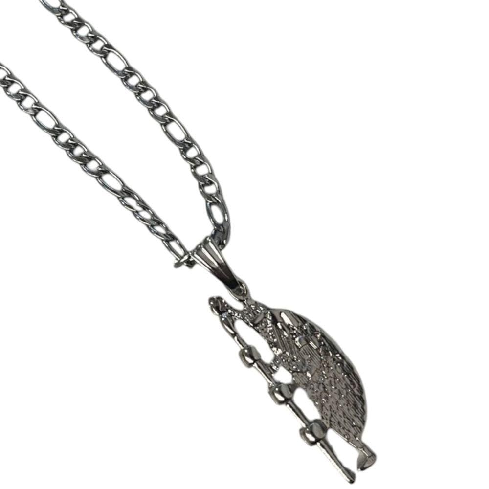 Colar Corrente Pingente Omolú 3,0 cm Niquelado