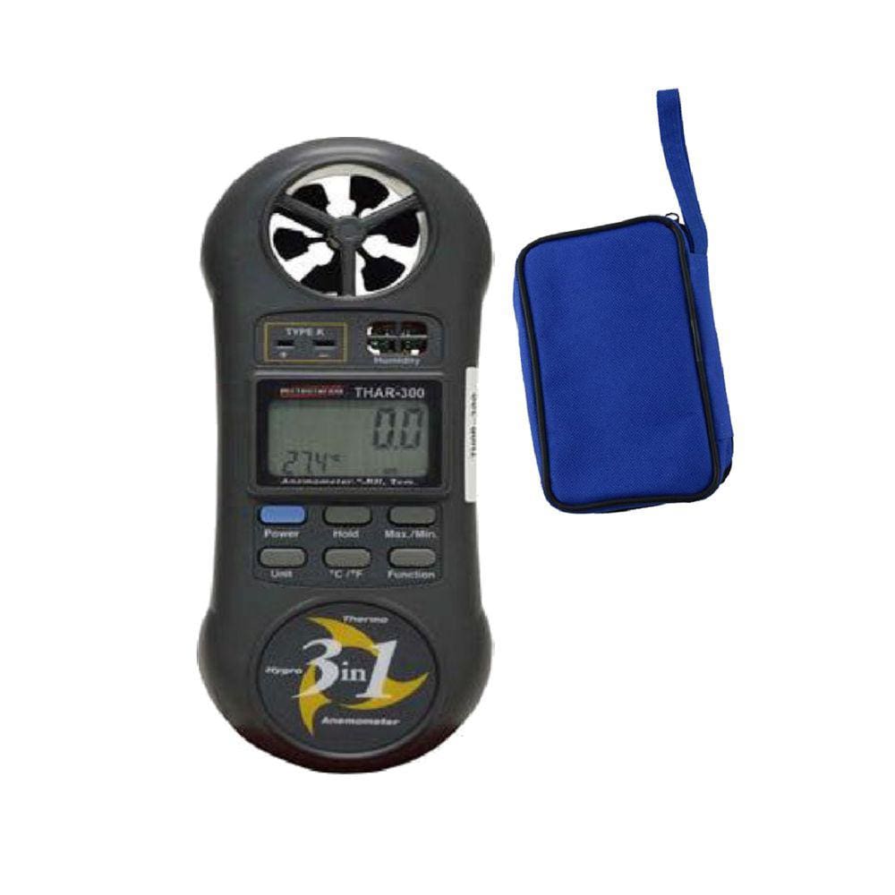 Kit Termo-higro Digital Anemômetro Velocidade Termômetro Temperatura Higrômetro Thar-300 Portátil Estojo Transporte