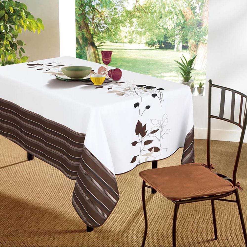 Toalha de Mesa Impermeável 6 Lugares Vizapi Roma 160X220Cm Multicolorido