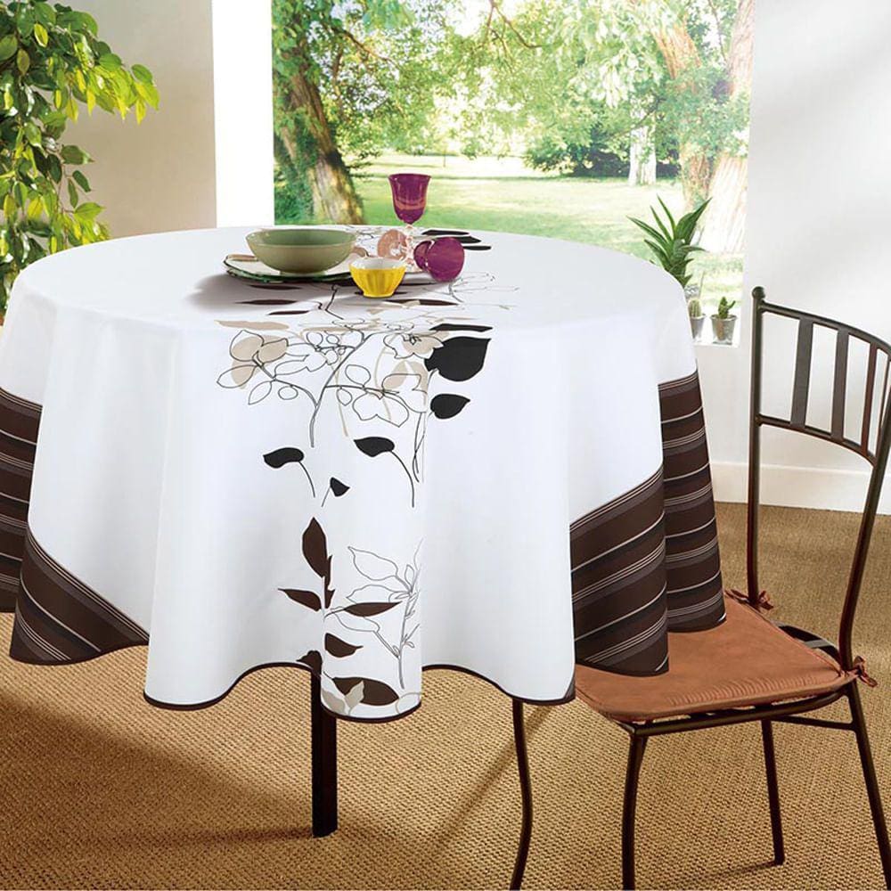 Toalha de Mesa Impermeável 6 Lugares Vizapi Roma 180Cm Multicolorido