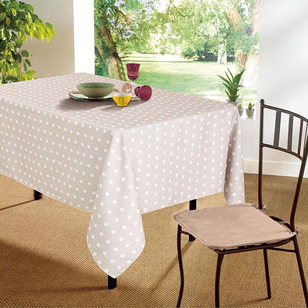 Toalha de Mesa Dupla Face Impermeável 4 Lugares Vizapi Reversível Milão 150X150Cm Multicolorido