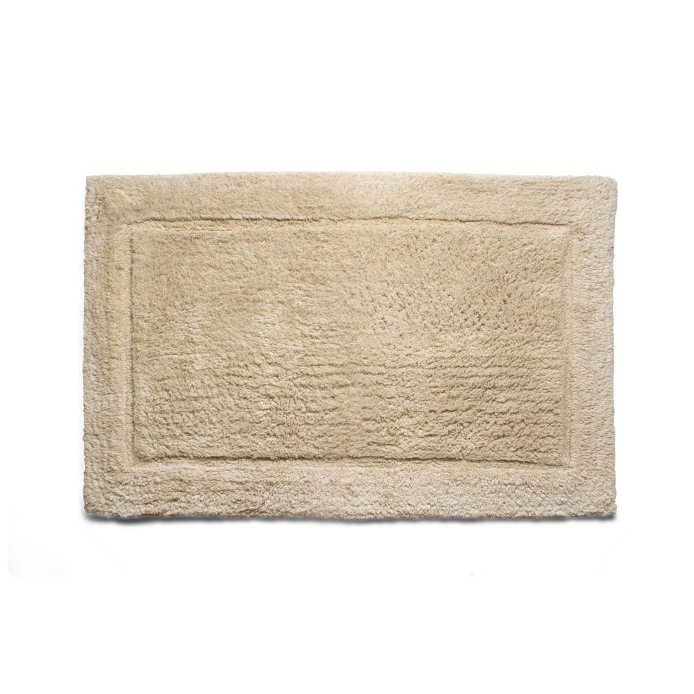 Tapete De Quarto Algodão Retangular Vizapi Kerala 100X150Cm Bege Stone
