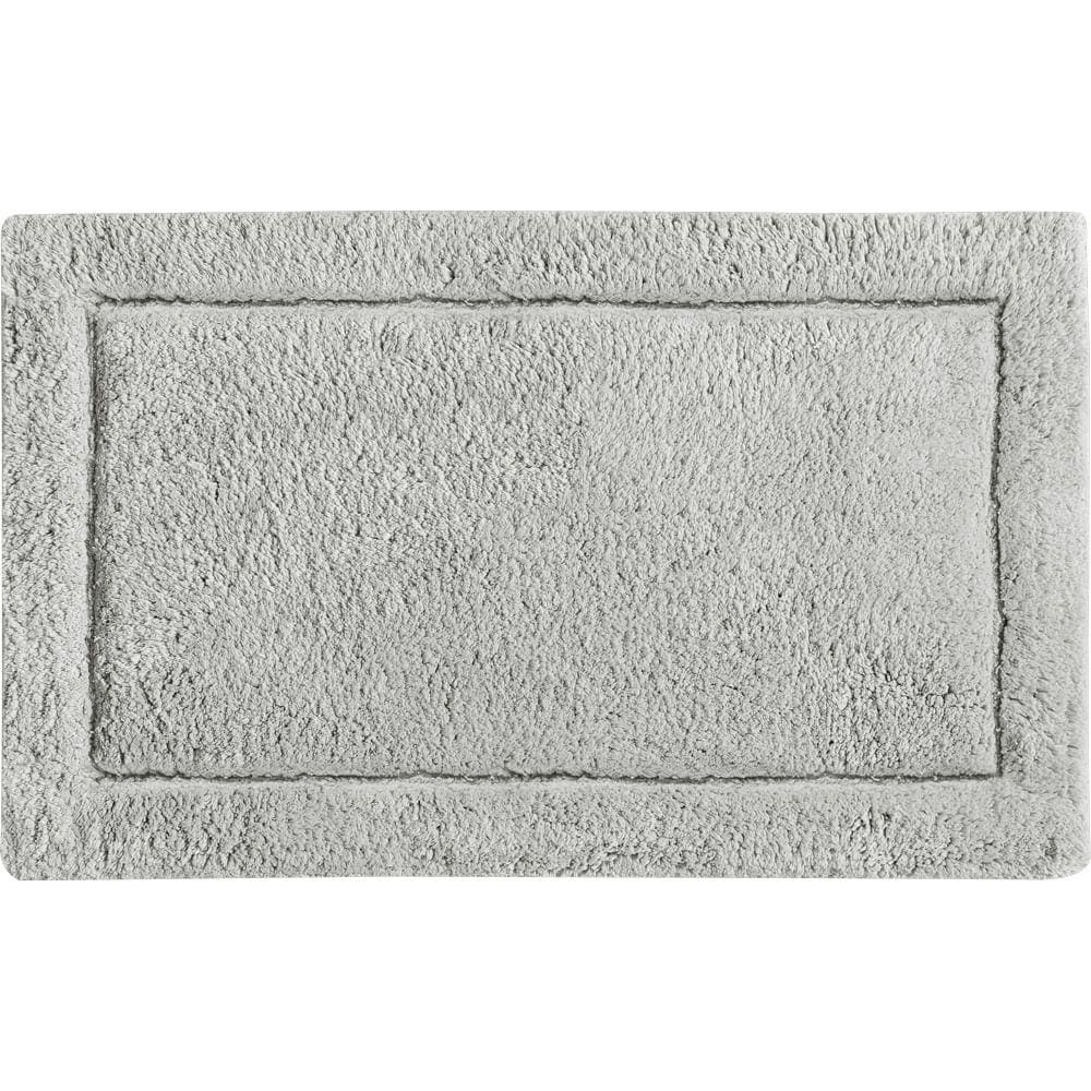 Tapete De Banheiro Algodão Retangular Vizapi Kerala 45X65Cm Cinza Gris