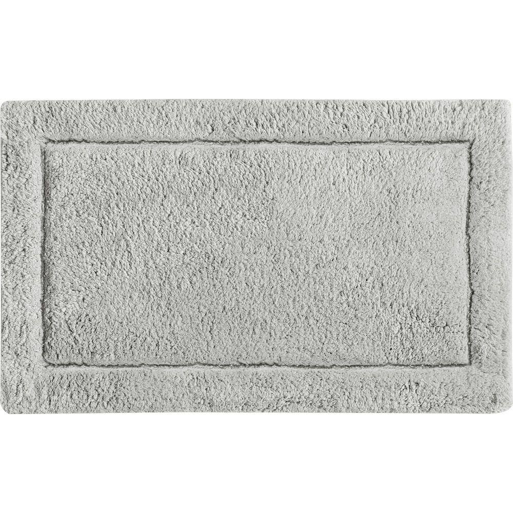 Tapete De Banheiro Quarto Corredor Algodão Retangular Vizapi Kerala 60X110Cm Cinza Gris