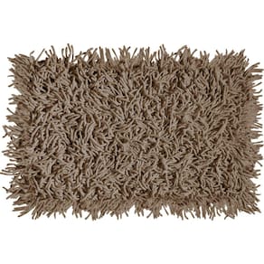 Tapete De Banheiro Quarto Corredor Algodão Retangular Vizapi Thane 70X120Cm Marrom Pardo