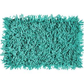 Tapete De Banheiro Algodão Retangular Vizapi Thane 50X80Cm Azul Antilha
