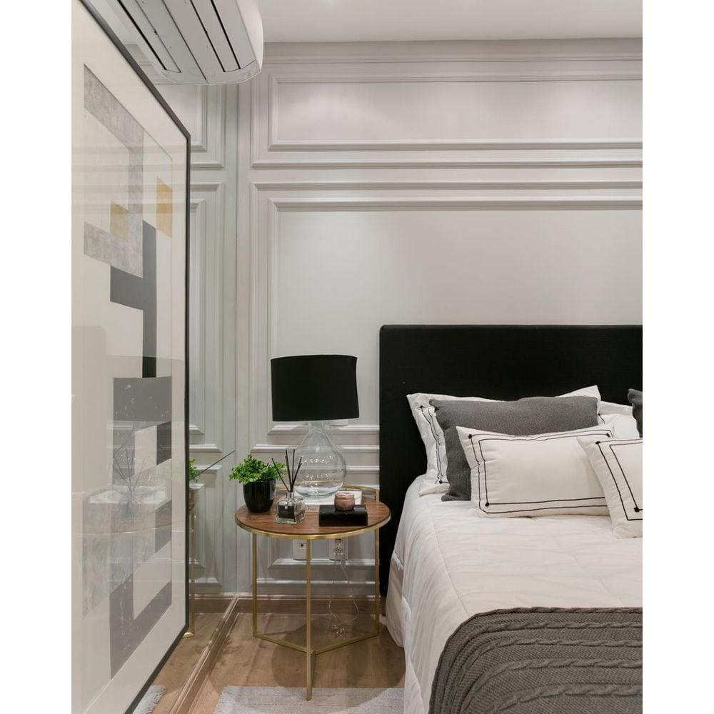 Boiserie Rodameio 1 metro x 4cm Branco Poliestireno