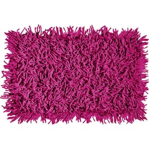 Tapete De Banheiro Quarto Corredor Algodão Retangular Vizapi Thane 70X120Cm Rosa Magenta