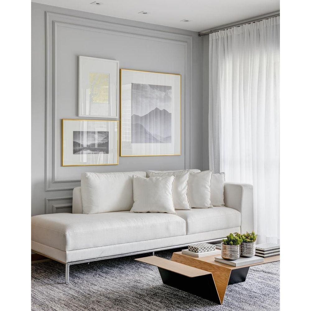 Boiserie Rodameio 10 metros x 4cm Branco Poliestireno