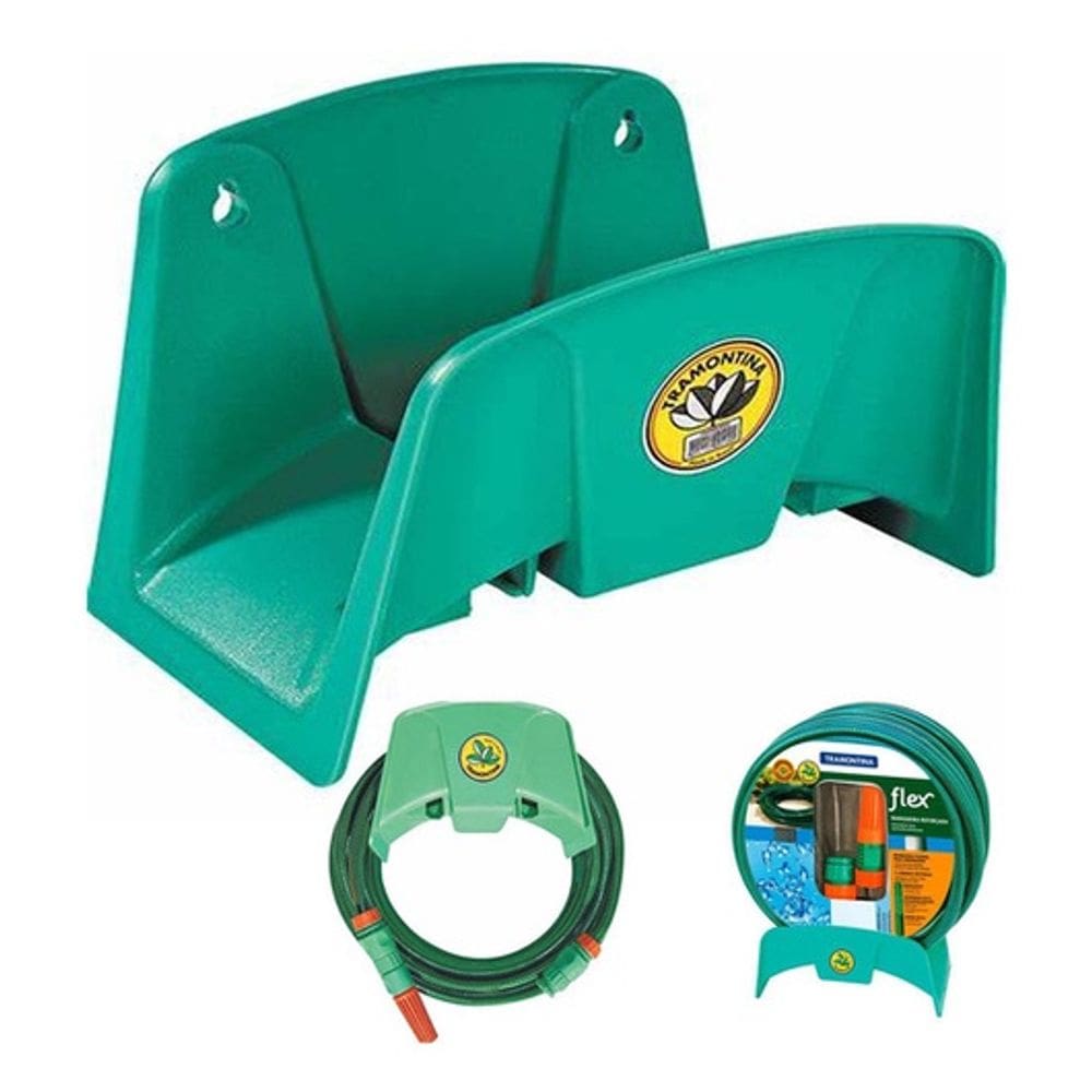 Suporte Mangueira Parede Verde Ou Cinza Tramontina