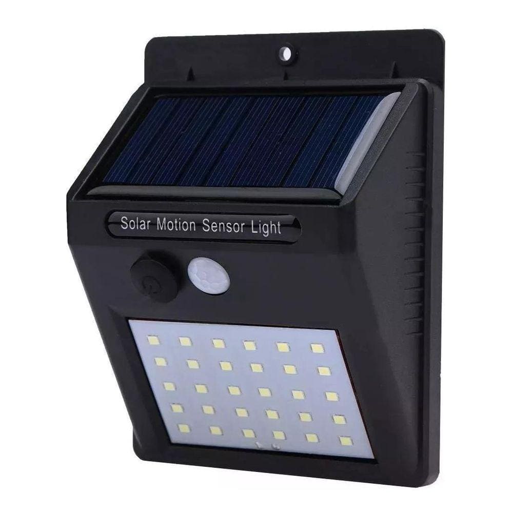 Luminária Solar De Parede Com Sensor Movimento 30 Led