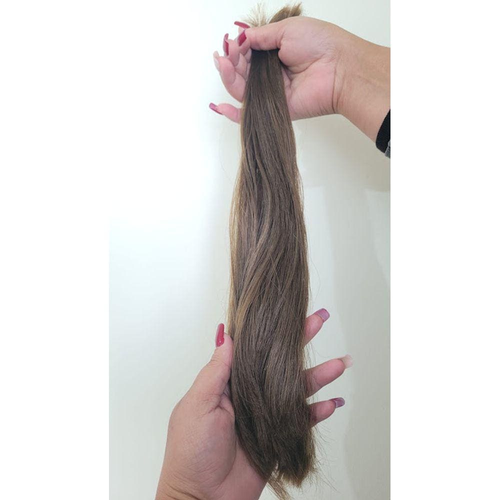 Cabelo Para Bebê Reborn - Fibra Beautex Castanho Claro Nº08 Com 30g