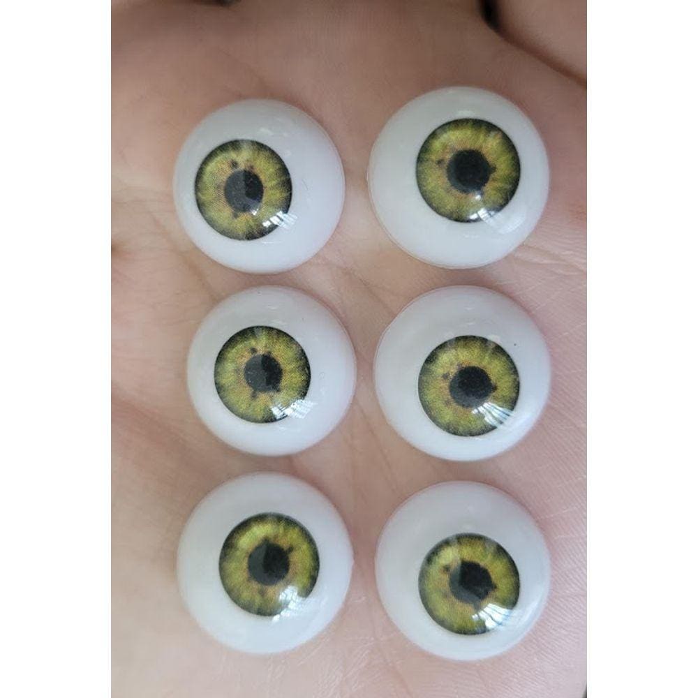 Olhos Para Bebê Reborn 18 mm verdes 3 Pares