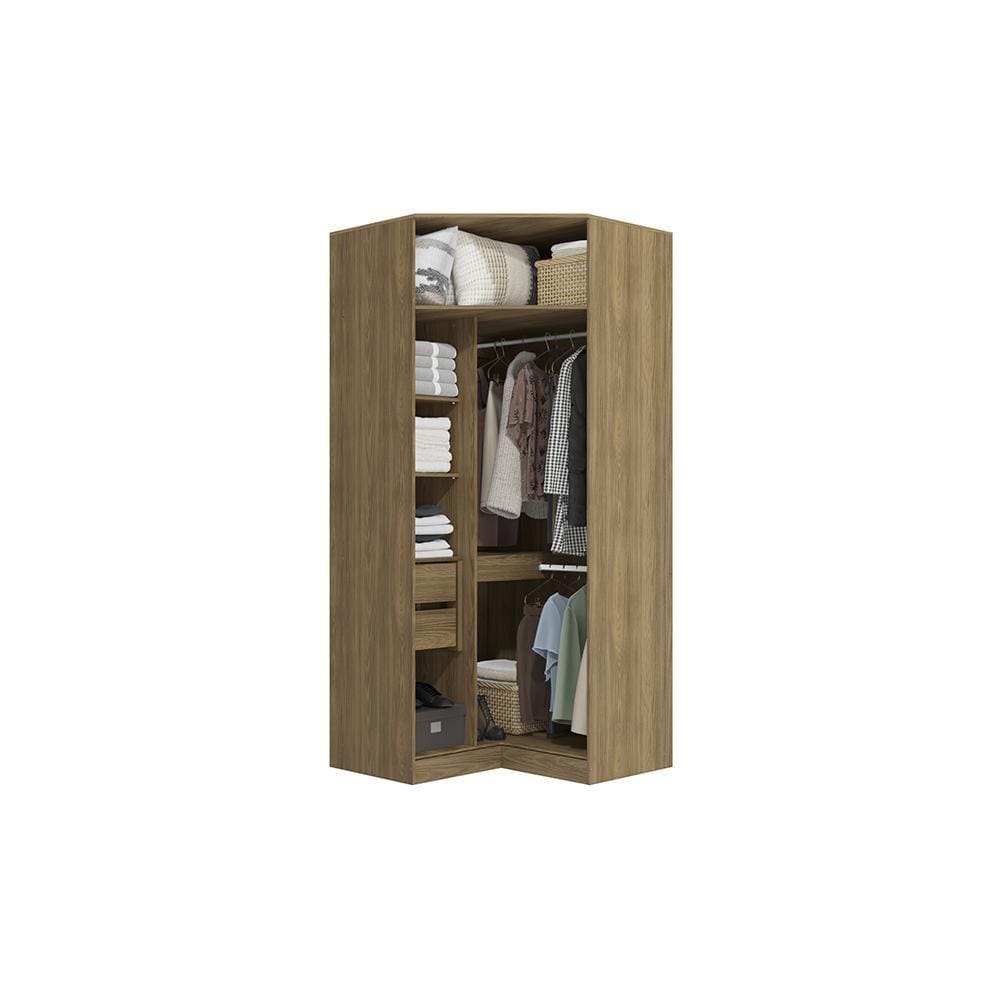 Guarda-Roupa de Canto Closet Kappesberg Adapt Nogueira 105cm