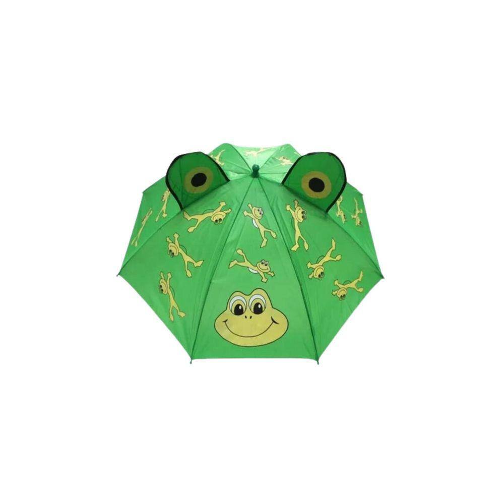 Guarda-Chuva Infantil Bichinhos Automatico Apito Verde2