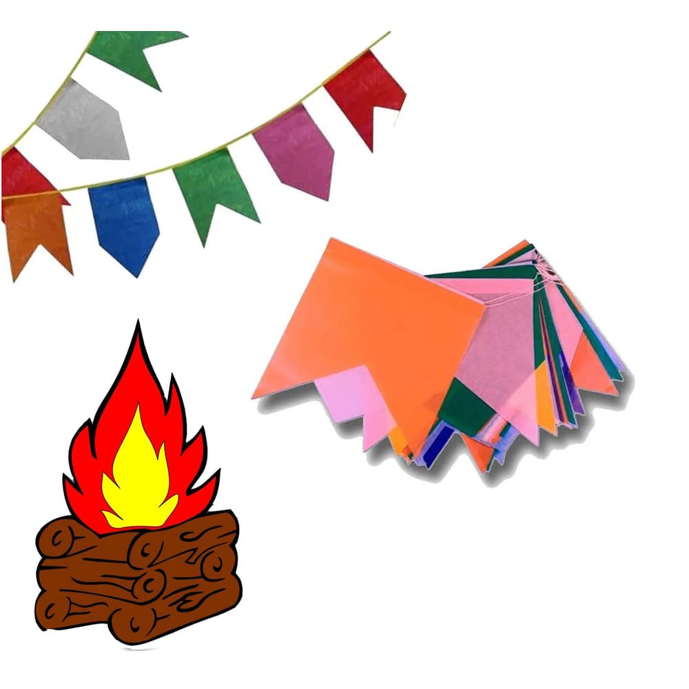 Bandeira Junina Julina 20 Metros Colorida